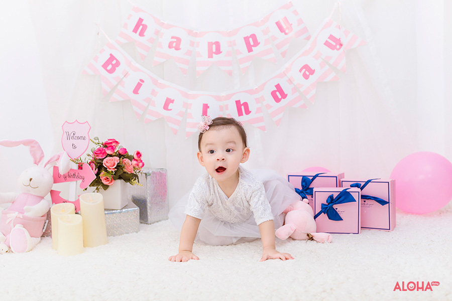 album ảnh bé sinh nhật 1 tuổi Nhật Ánh